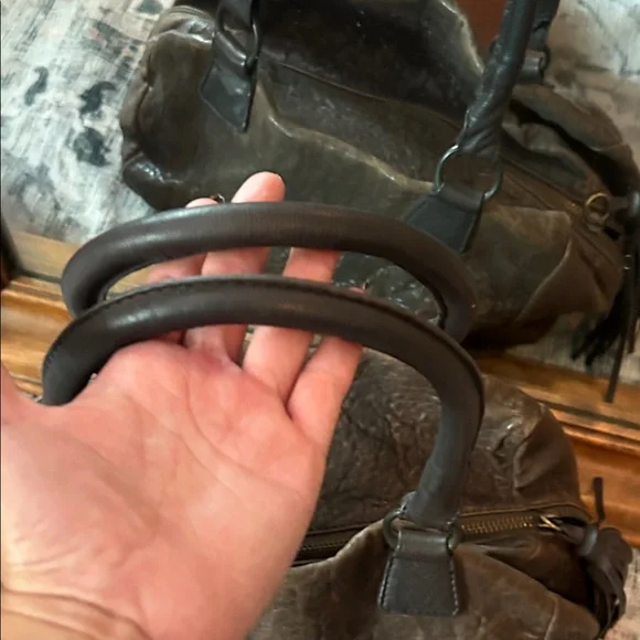 All Saints Dark Brown Leather Shoulder Bag - Picture 7 of 13